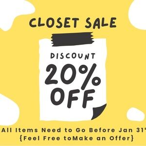 Entire Closet 20% OFF